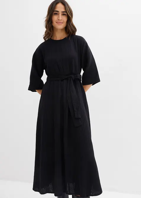 Robe midi en coton doux, bonprix