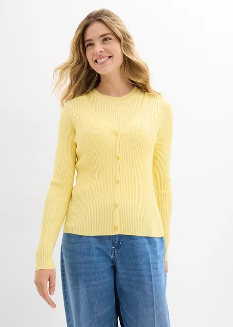 Feinstrick Cardigan mit Viskose, bonprix