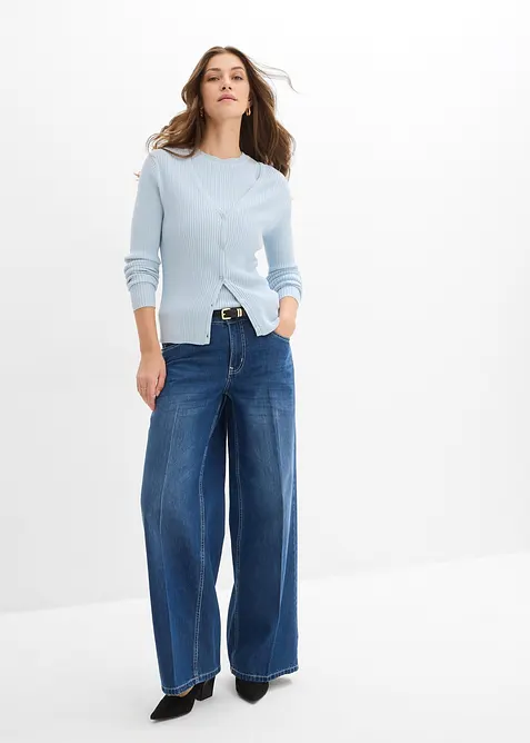 Stricktop mit Viskose, bonprix