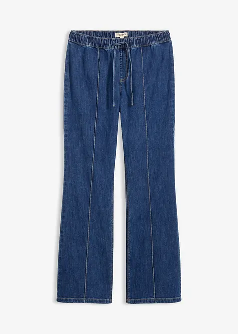 Jean bootcut taille mi-haute et &eacute;lastiqu&eacute;e, bonprix