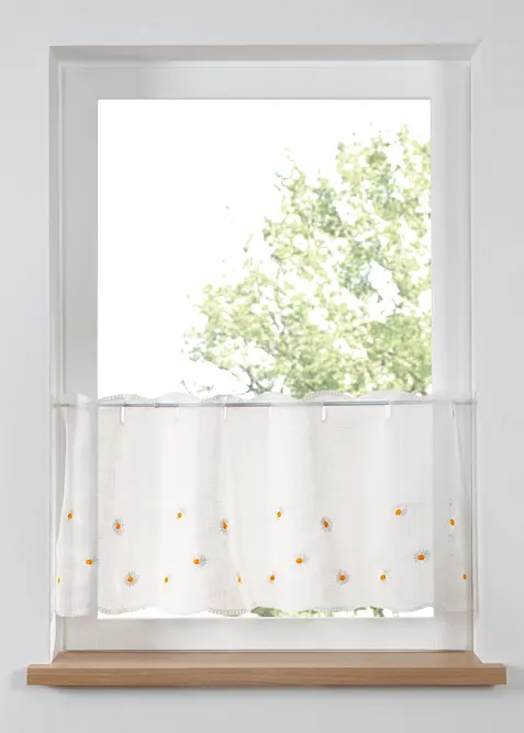 Brise-bise &agrave; broderie florale, bonprix