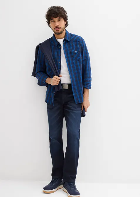 Jean extensible regular avec ceinture, droit, bonprix