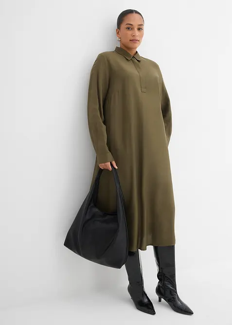 Blusenkleid aus feiner Viskose, bonprix