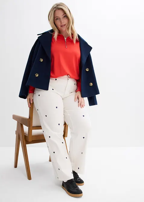 Twillhose mit Stickerei, bonprix