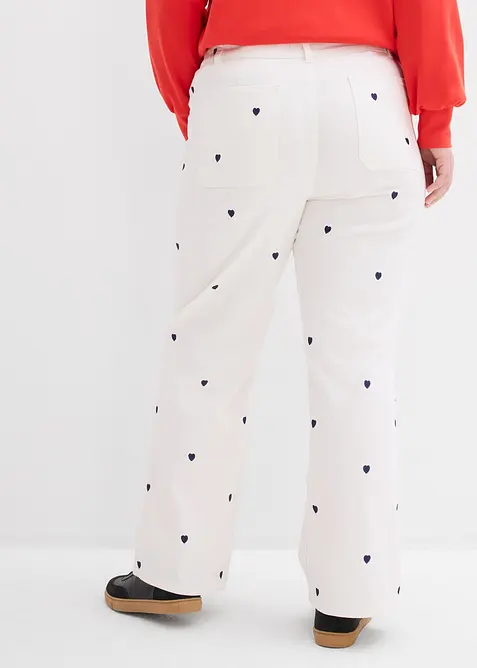 Twillhose mit Stickerei, bonprix