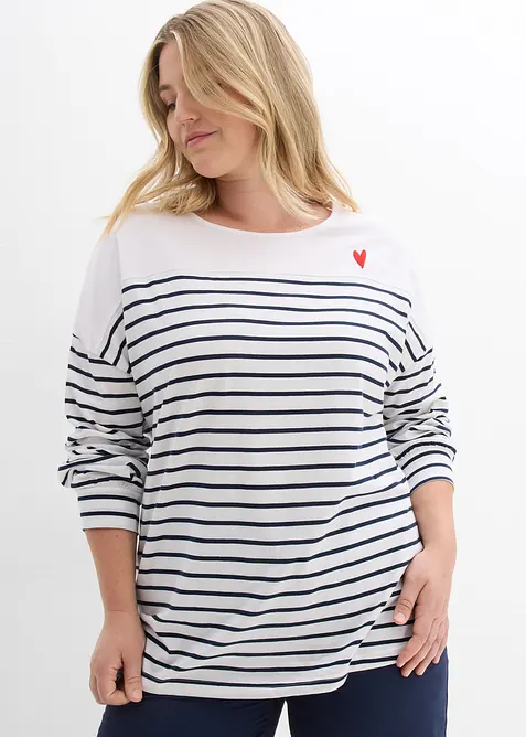 Langarmshirt aus reiner Bio-Baumwolle, bonprix