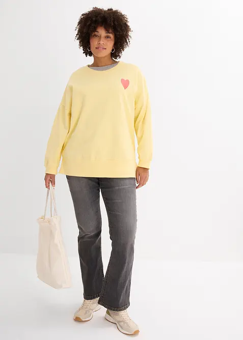 Sweat-shirt oversize en coton, bonprix