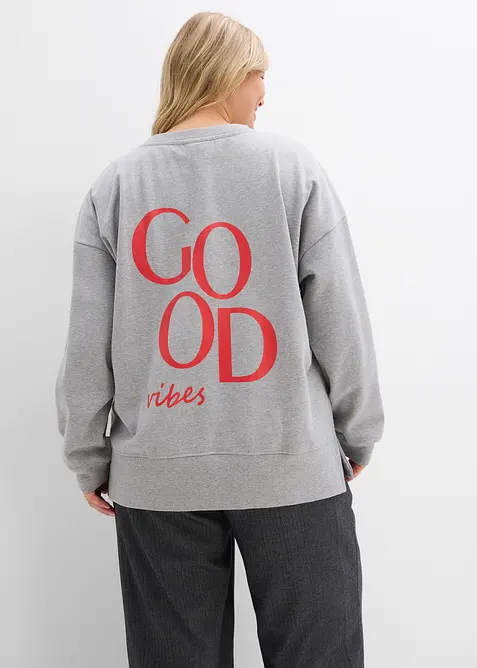 Sweat-shirt oversize en coton, bonprix