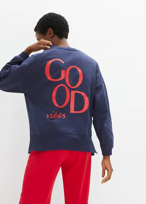 Sweat-shirt oversize en coton, bonprix