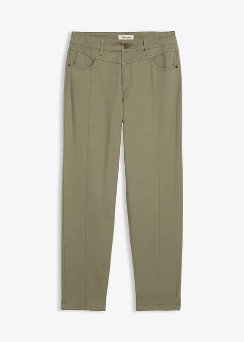 Pantalon en twill coton &eacute;lasthanne, bonprix