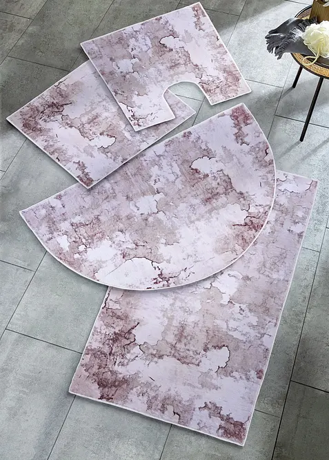Tapis de bain &agrave; imprim&eacute; marbre, bonprix