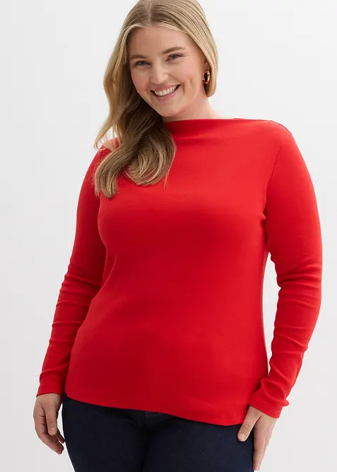 Figurbetontes Rippshirt, bonprix