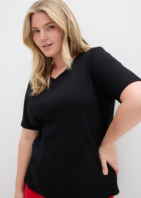 Heavy Jersey Shirt aus reiner Bio-Baumwolle  (2er Pack), bonprix