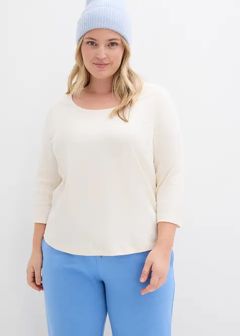 Heavy Jersey 3/4-Arm Shirt aus reiner Bio-Baumwolle, bonprix