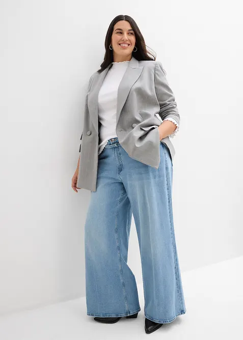 Wide-Leg-Jeans Mid Waist, bonprix