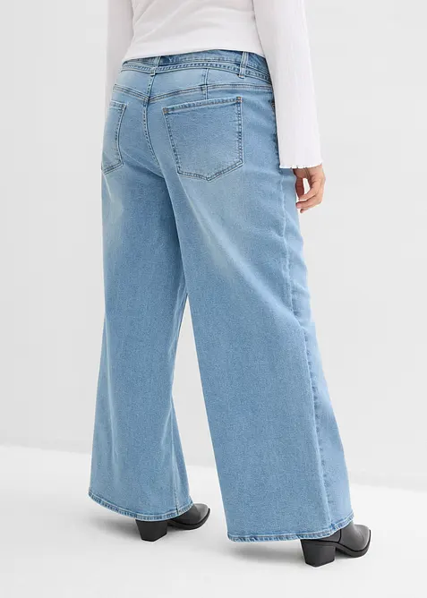 Wide-Leg-Jeans Mid Waist, bonprix