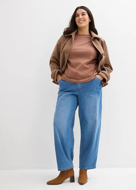 Barrel-Jeans High Waist, bonprix