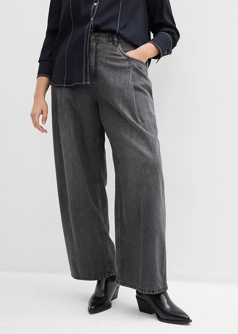 Wide-Leg-Jeans High Waist, bonprix
