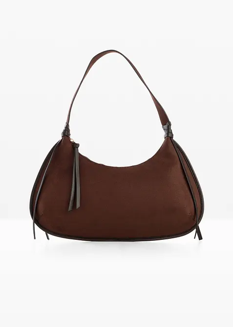 Sac &agrave; bandouli&egrave;re en su&eacute;dine avec passepoil, bonprix