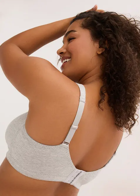 Still-BH ohne B&uuml;gel mit Bio-Baumwolle und Spitze (2er Pack), bonprix