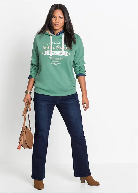 Jean bootcut sculptant taille haute, ultra-souple, bonprix