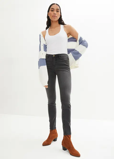 Jean slim taille haute, sculptant, bonprix