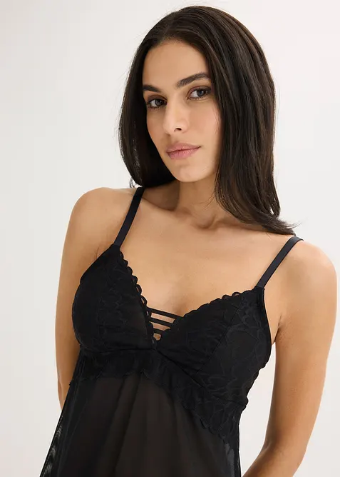 Neglig&eacute; ohne B&uuml;gel mit Herzchenspitze, bonprix