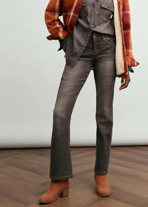 Bootcut Jeans Mid Waist, Stretch, bonprix