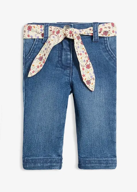 Schlupfjeans mit G&uuml;rtel, bonprix