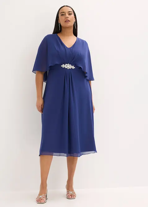 Chiffonkleid mit Strassstein-Applikation, bonprix