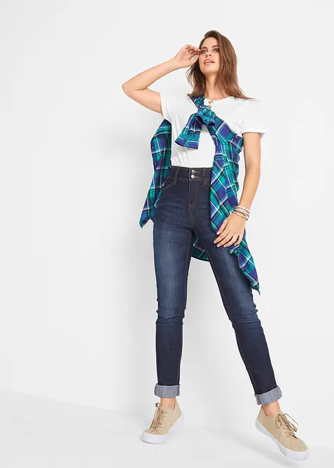 Jean slim taille haute, extensible et confortable, bonprix