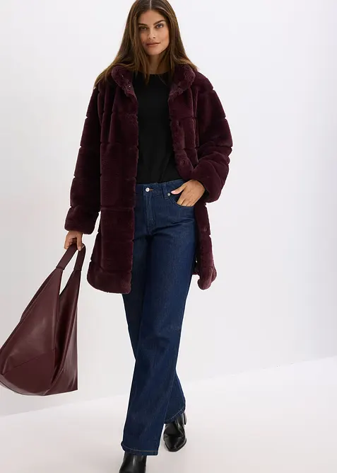 Manteau en tissu peluche, bonprix