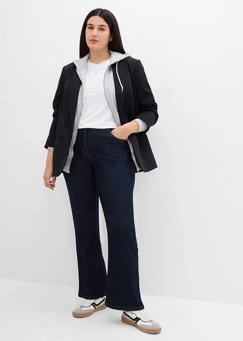 Jean bootcut taille mi-haute, extensible, bonprix