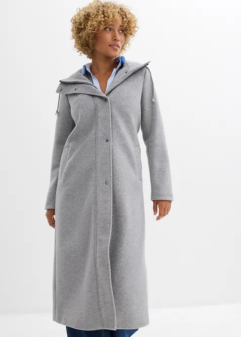 Mantel aus Wollimitat, Maxi-L&auml;nge, bonprix