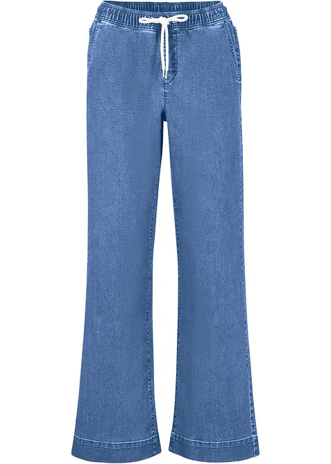Wide Leg Jeans Mid Waist, Stretch, bonprix