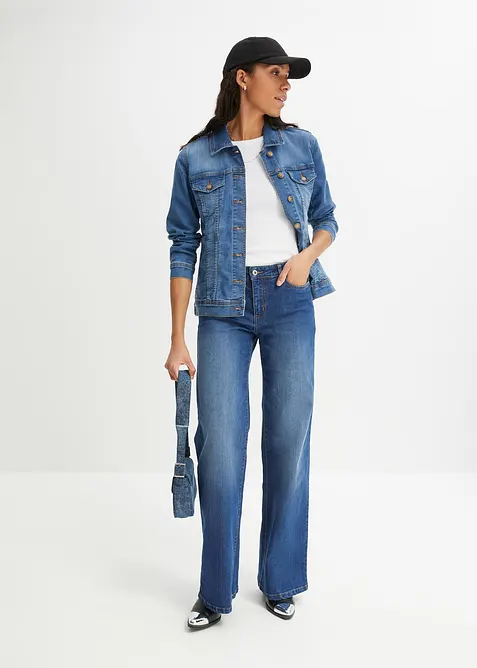 Stretch-Jeansjacke, Basic, bonprix