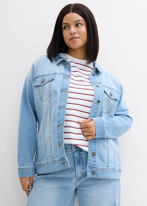 Veste en jean extensible, basique, bonprix
