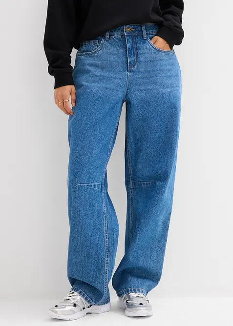 Barrel-Jeans Mid Waist, bonprix