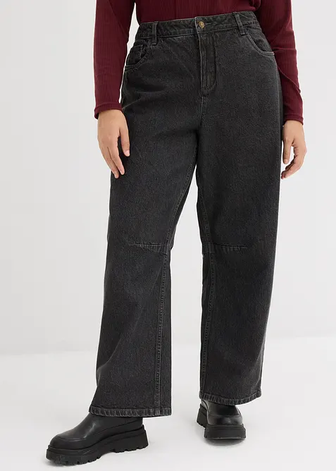 Barrel-Jeans Mid Waist, bonprix