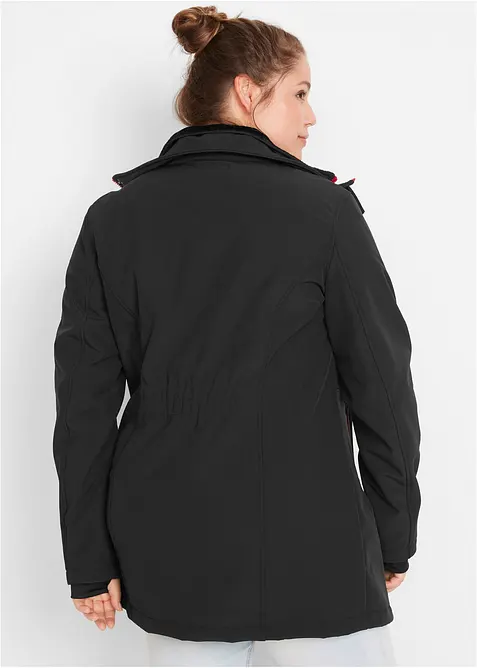 wasserabweisende Stretch-Softshell-Longjacke, bonprix