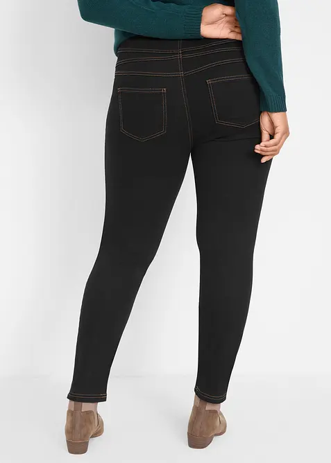 Jegging taille haute en mati&egrave;re thermique l&eacute;g&egrave;rement &eacute;lastique, taille confortable, bonprix