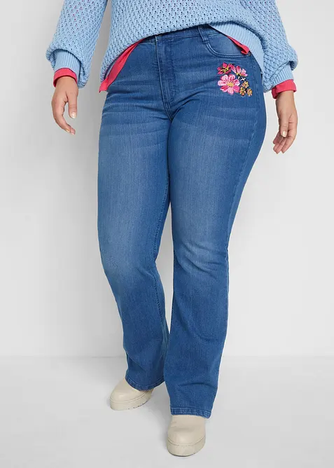 Bootcut-Jeans High Waist, Bequembund, bonprix