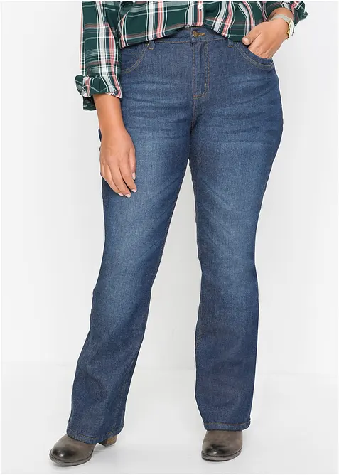 Bootcut-Jeans High Waist, Thermo, bonprix