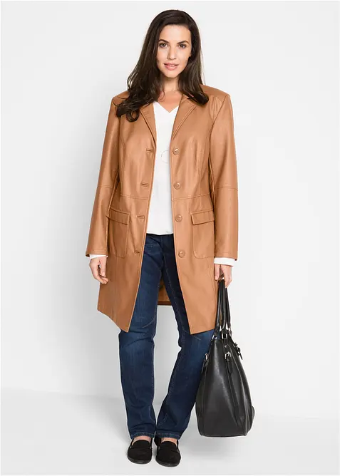 Manteau avec revers, cintr&eacute;, bonprix