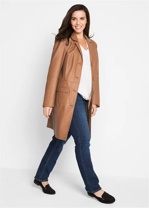 Manteau avec revers, cintr&eacute;, bonprix