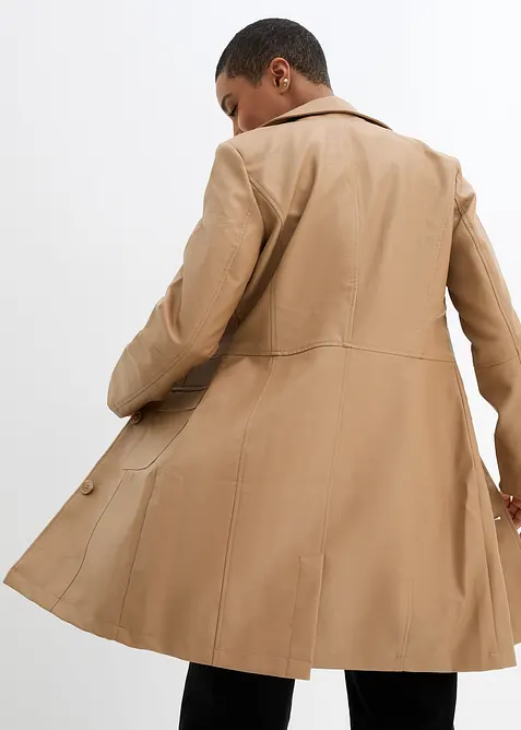 Manteau avec revers, cintr&eacute;, bonprix