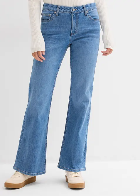 Flared-Jeans Mid Waist, bonprix
