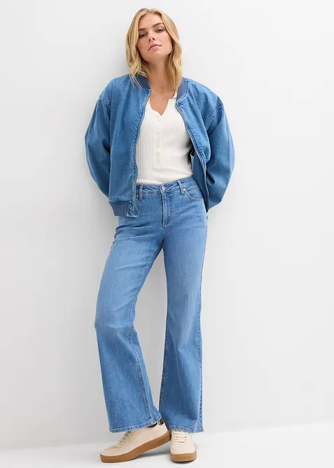 Flared-Jeans Mid Waist, bonprix