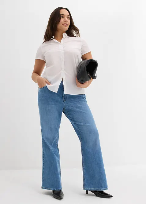 Flared-Jeans Mid Waist, bonprix