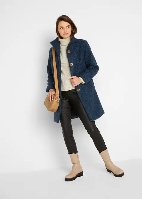 Boucl&eacute;-Mantel mit Taschen, bonprix
